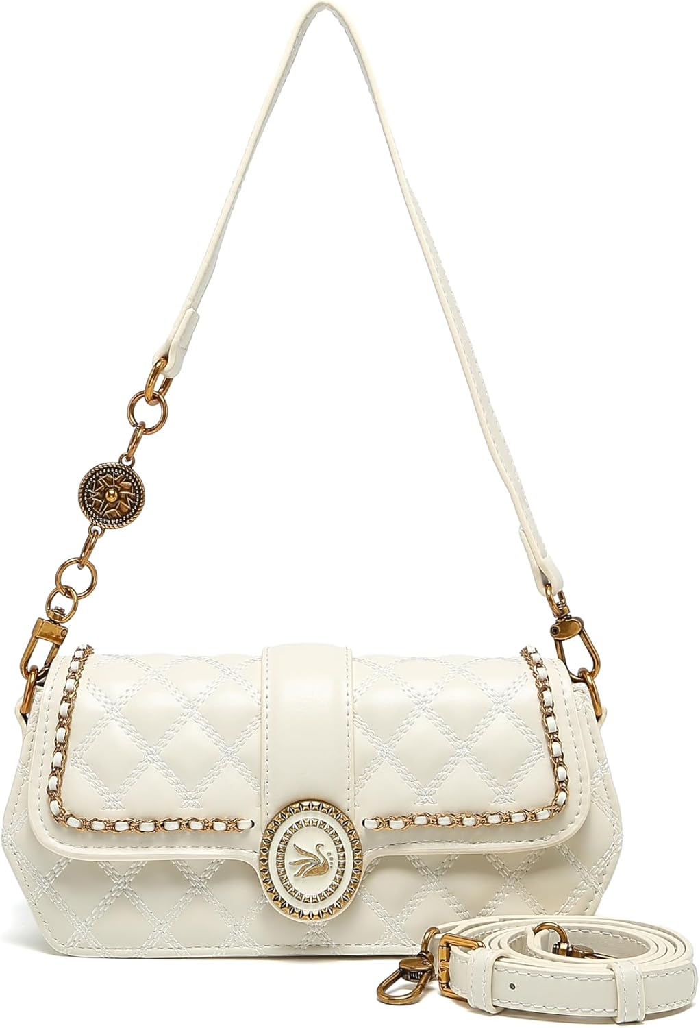 Small Quilted Crossbody Bag, Fashion Designer Mini Shoulder Bag, Women's Mobile Wallet - Image 5