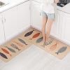 Ukeler Set of 2 Non-Slip Kitchen Rugs and Mats, Anti-Fatigue Hallway Kitchen Runner Rug Set Rubber Backing Floor Mat for Kitchen Laundry Bathroom Fishes, 17 × 4717 × 29