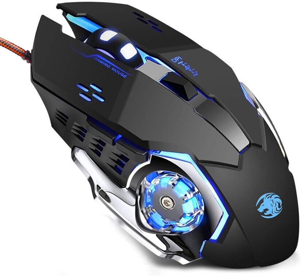 TENMOS K85 Wired Gaming Mouse Silent Click, Ergonomic Wired USB