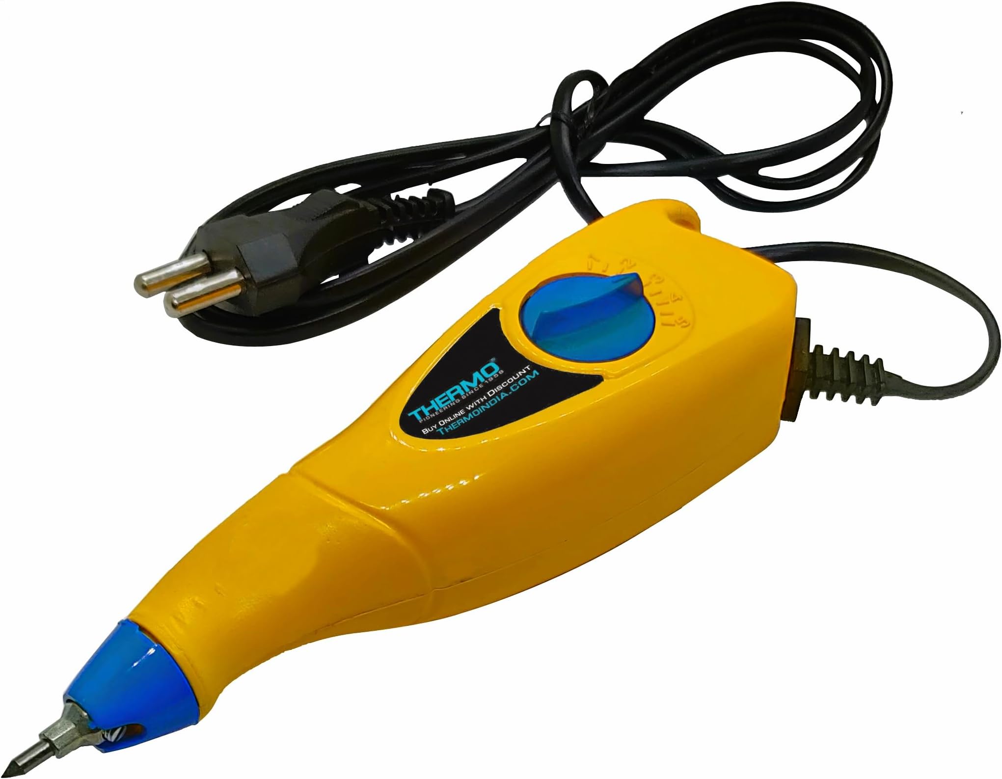 Thermo Handy Electric Engraving Machine with 9 Step Stoke Adjustment (Vibration Type) Useful to Engrave on Jewelry/Metal/Glass/Wood/Plastic/Etc - Made in Bharat