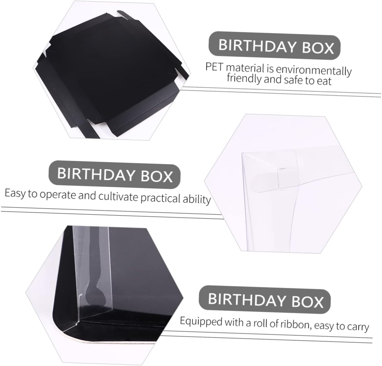 5pcs Double Cake Box Cover Elegant Packaging Case for Birthdays and Special Occasions Includes Ribbon Lightweight and Design