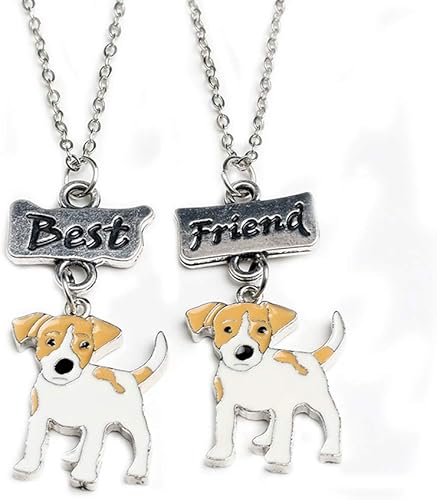 Collares para mejores amigos, dije de perro de amistad, encantador, conjunto de perros de moda, collar de metal para el día de San Valentín,