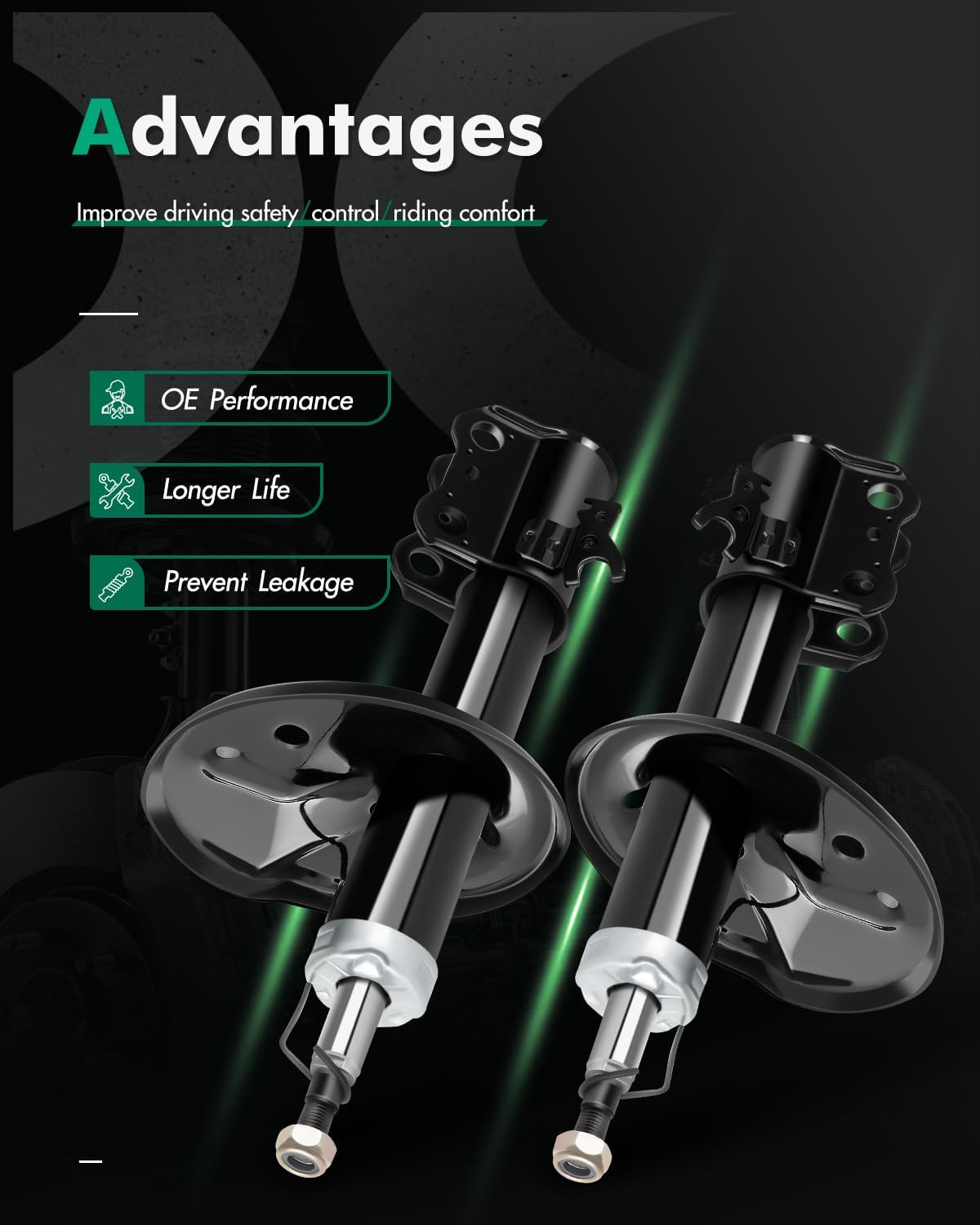 Shocks,SCITOO Front Gas Struts Shock Absorbers Fit for 1995 1996 for Lexus ES300,1995 1996 for Toyota Avalon,1992 1993 1994 1995 1996 for Toyota Camry 334170 71979 334171 71980 Set of 2