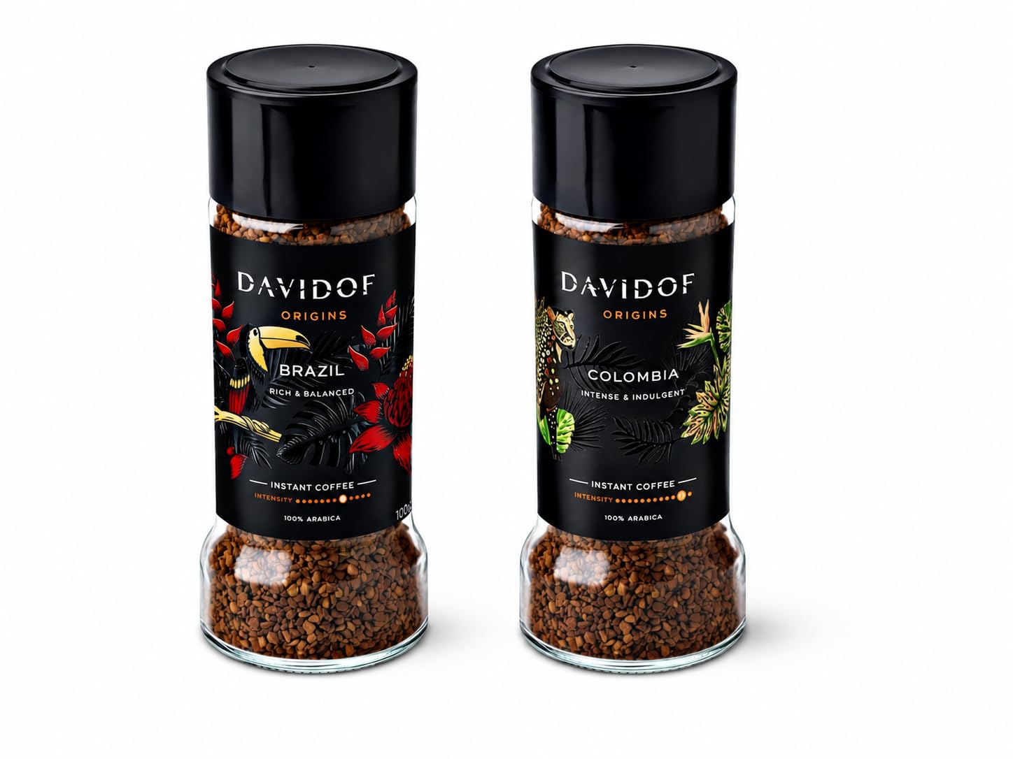 Daviddoff Origins Instant Coffee Combo Pack, Colombia Intense & Indulgent + Brazil Rich & Balanced, 100% Arabica Premium Instant Coffee, Pack of 2, (Imported) from Biteza-picture-27