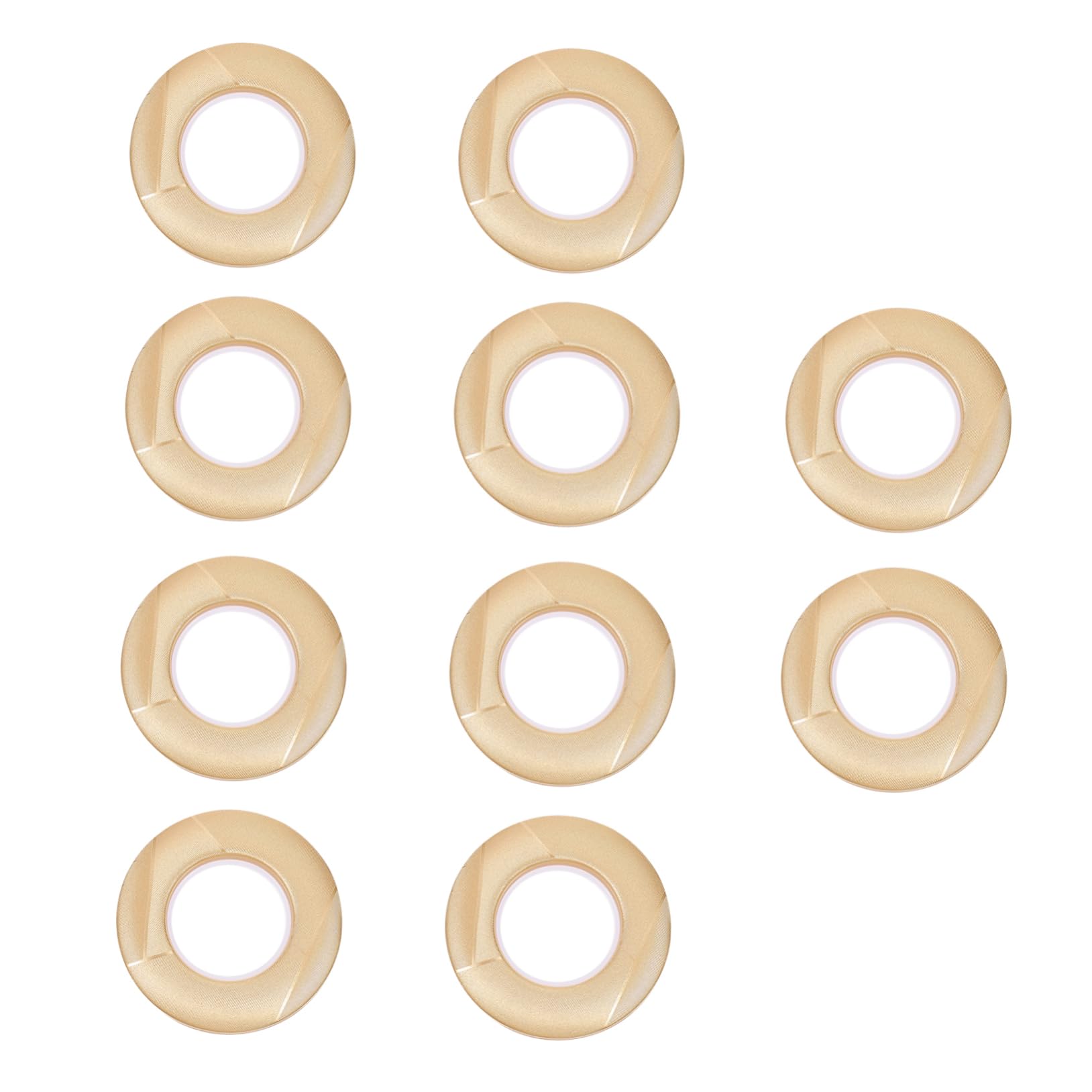 Anillas para cortinas romanas perforadas accesorios estores color champán pack 80 unidades