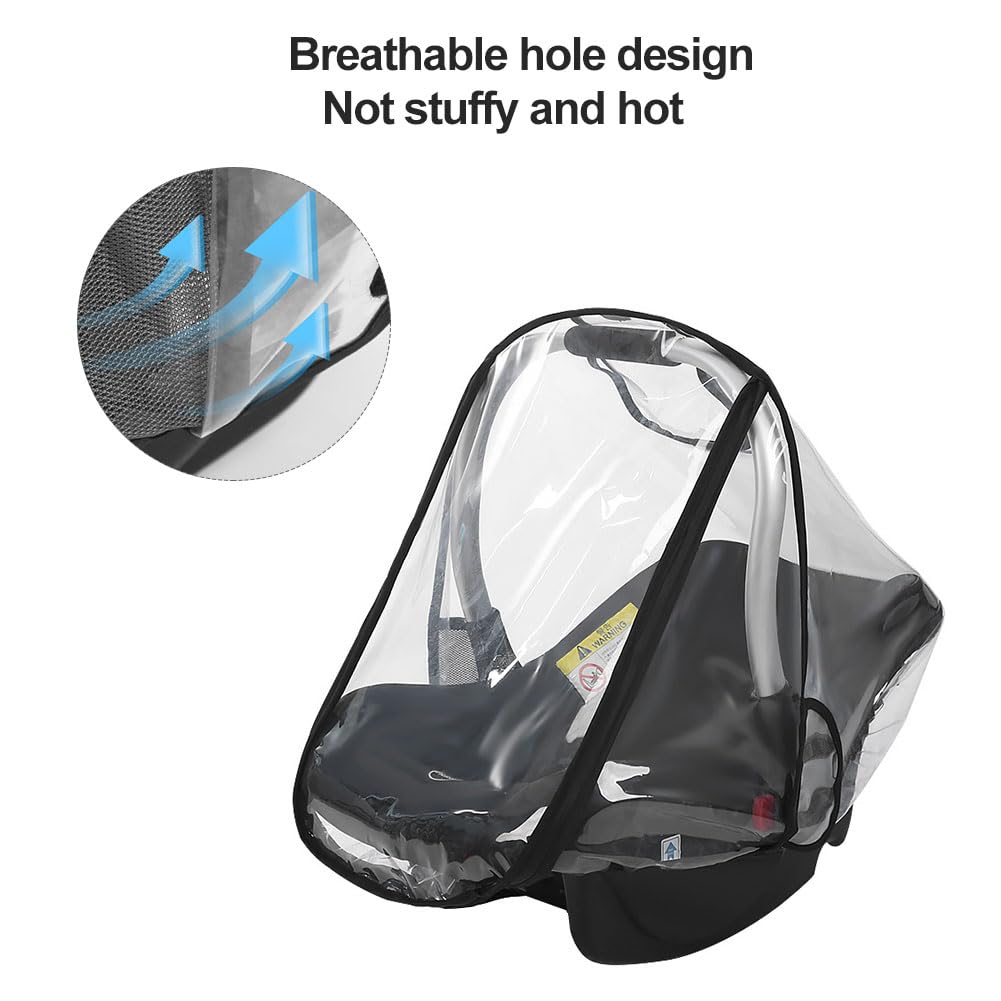 Burbuja Lluvia Universal Capazo, Protector de Lluvia para Silla de Coche de Bebé, Protector Lluvia Carro Bebe Universal, Protector de Lluvia Universal para Capazo