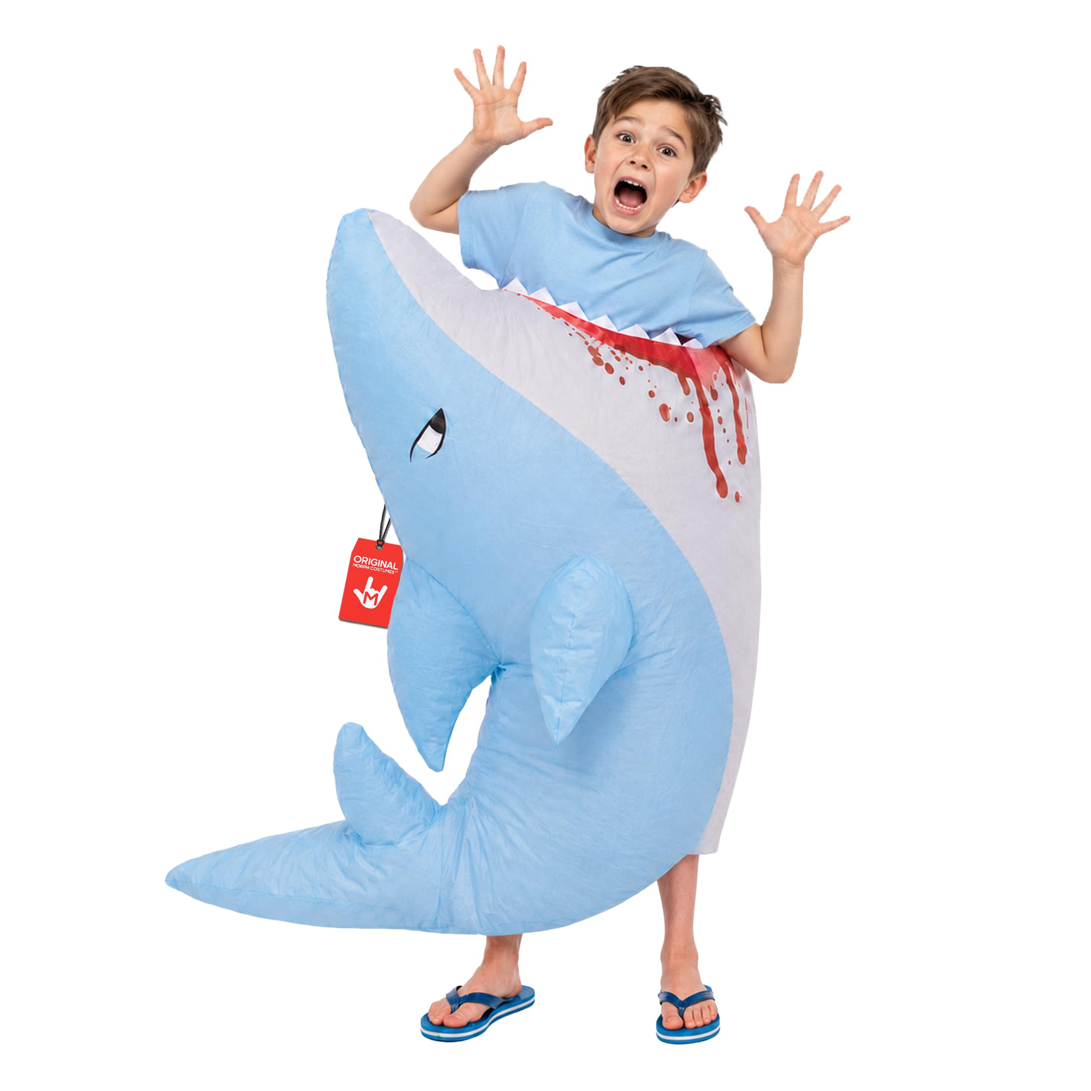 Morph Costume Gonflable Requin Enfant, Déguisement Halloween Requin, Costume Enfant Original, Taille Unique