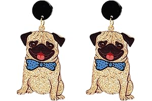 Paw'sitively Adorable Pug Earrings: A Stylish Treat for Pet Lovers