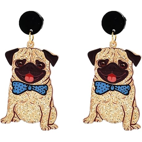 Paw'sitively Adorable Pug Earrings: A Stylish Treat for Pet Lovers