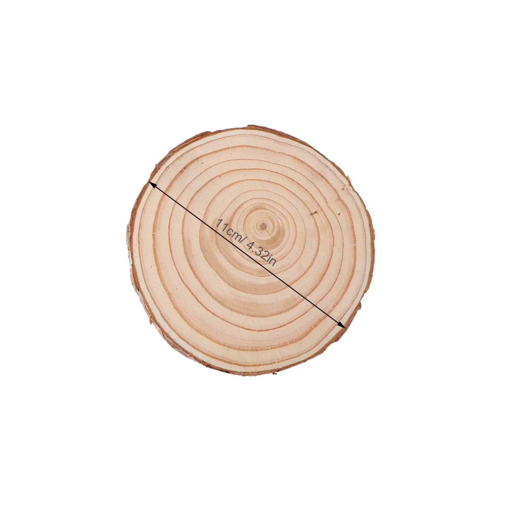 20stücke Holzscheiben Runde Natur Unbehandelt Kreise aus Holz für Basteln Dekoration Hochzeit Weihnachten Diy-arbeiten Rustikal