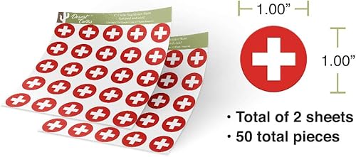 Miniatura 3 de Desert Cactus Adhesivo de vinilo con la bandera de Suiza, 1 pulgada, redondo, dos hojas, 50 piezas en total, con logotipo de niños, álbum de