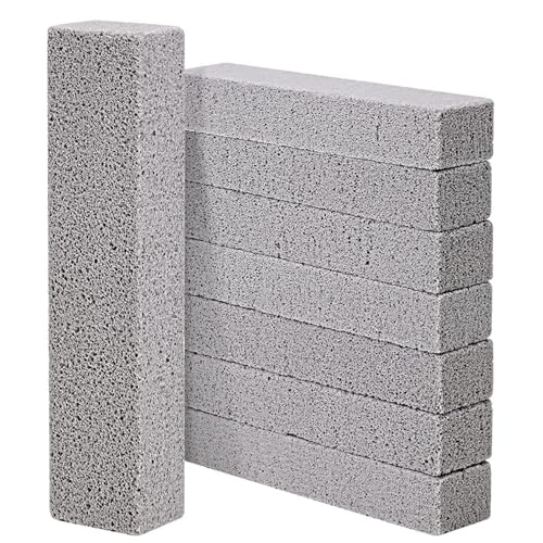Magesh Lot de 8 nettoyants pour toilettes en pierre ponce : toilettes, pierre ponce, toilettes et urine – Dissolvant Klostein & Braunstein pour pierre de nettoyage, salle de bain, cuisine, barbecue et