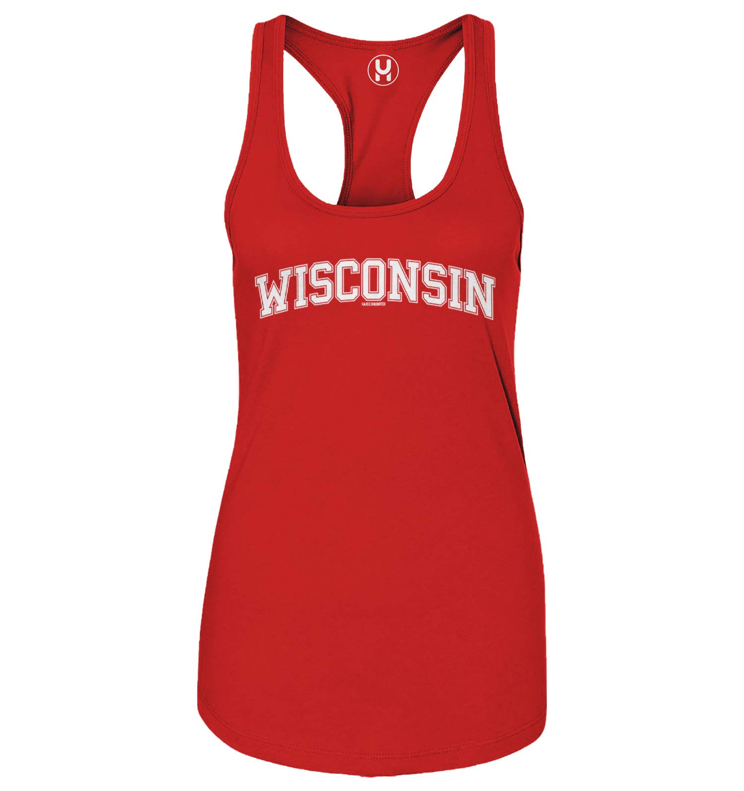 Haase Unlimited Wisconsin - State School University Sports Ladies Tank Top