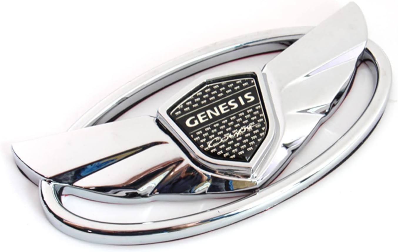 Genesls Coupe 3D Front Rear Emblem,The Art of Speed Vintage Nameplate Badge Compatible with Genesls 2010-2017(Chrome)