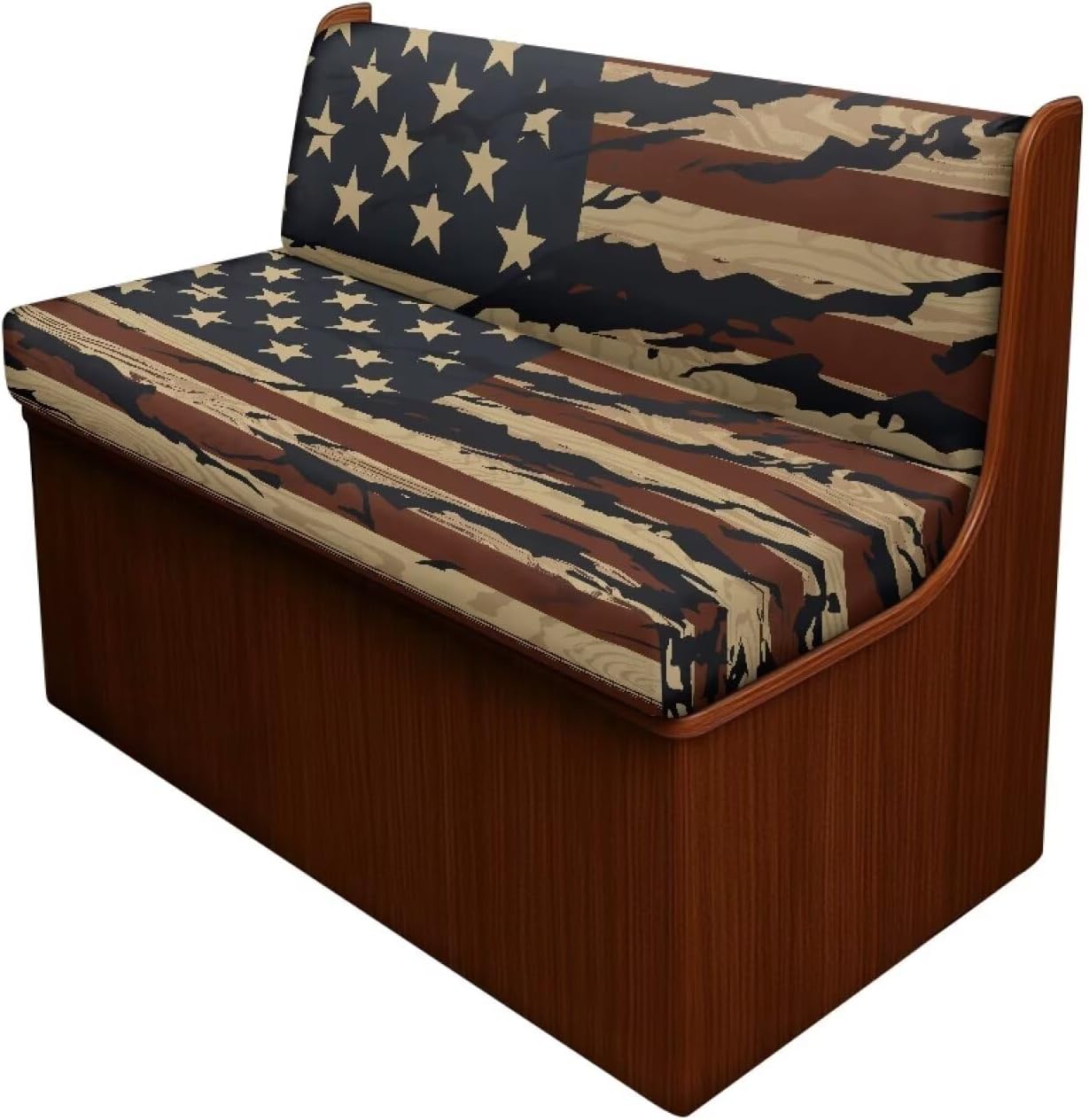 NDISTIN Retro American Flag Camper Couch Cushion Covers Vintage RV Dinette Cushion Covers Booth Set Include 1 Backrest & 1 Bench Covers Washable Couch Cover Replacement
