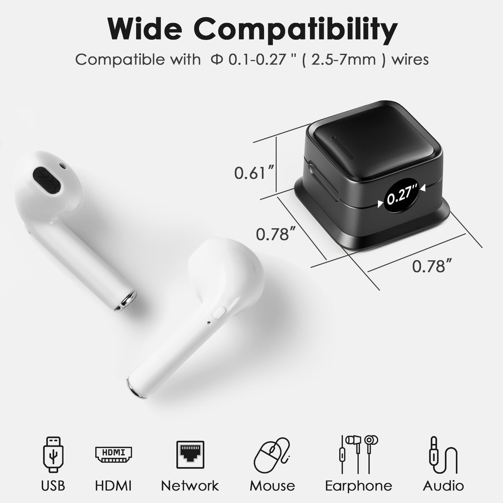 CNMTCCO 12 Pezzi Supporto Cavi Clips, Regolabile Organizzatore Cavi Magnetici Gestione Cavi Magnetici Supporto Cavi Autoadesivo per Cavo di Alimentazione, Scrivania, Cavo di Ricarica, HDMI, Cavo Audio