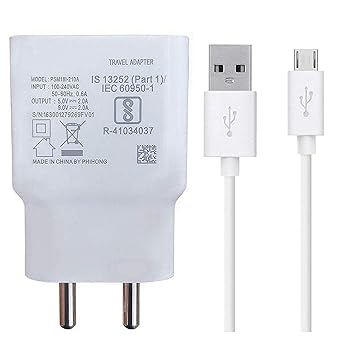 Fast Charger for All Vivo Mobile Y21L Y51L V7 Y6 V11PRO V5 V15Pro, V7 Plus, Y81, Y93, Z1Pro, U10, Y15 V15, Y17, Y12, Y90, Y91, Y91i, V9, Y91, Y95 Charger with Micro USB Data Charging Cable [2.4 Amp]