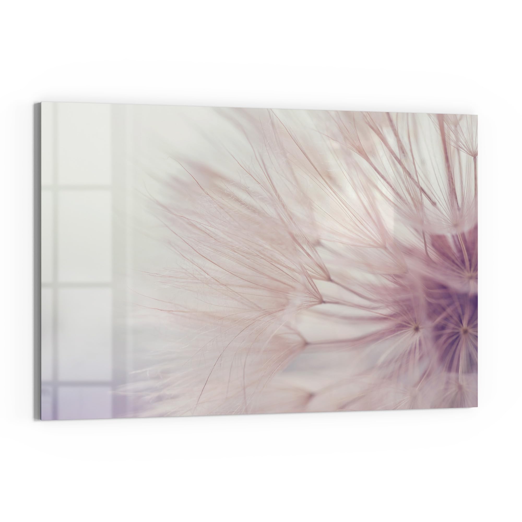 DEQORI Glas-Magnettafel | 60x40 cm cm groß | Motiv Zarte Pusteblume | Memo-Board aus Glas | Magnetboard inkl. Magnete, Stift & Tuch für Küche & Büro | Tafel magnetisch & beschreibbar