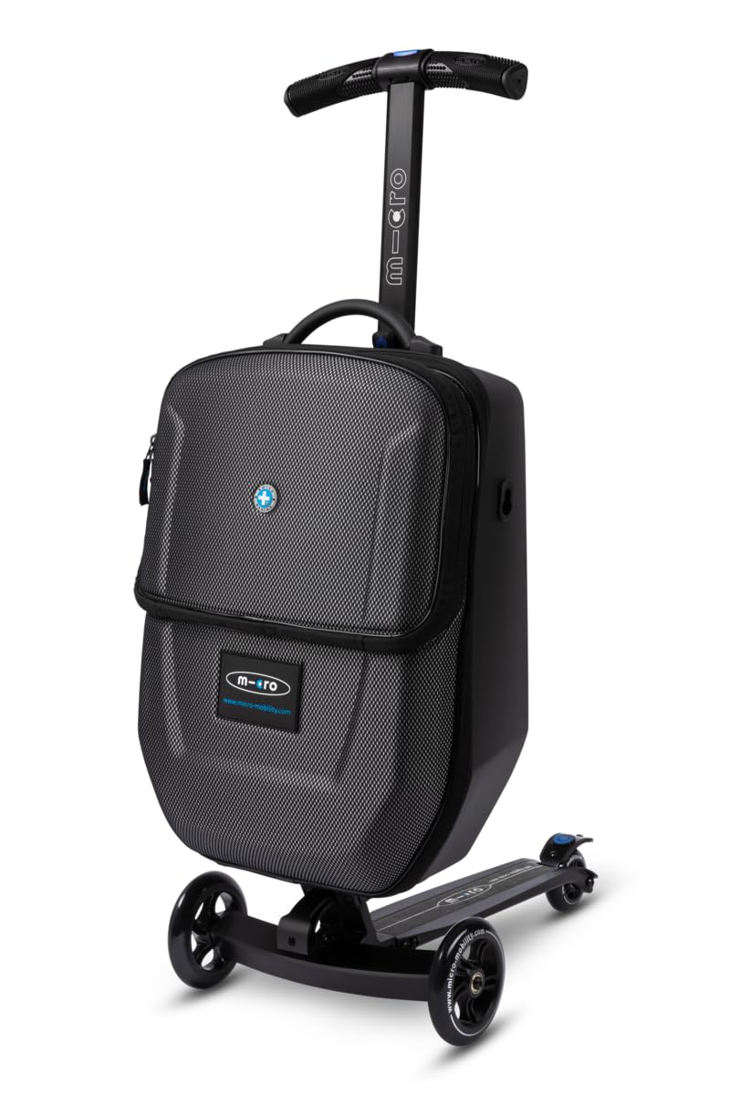 Micro® | Luggage 4.0 Maleta Patinete para jóvenes y Adultos | Equipaje de Mano | Capacidad 33L | Altura Ajustable | Plataforma Antideslizante de Aluminio | Viaje de Negocios, Aeropuertos
