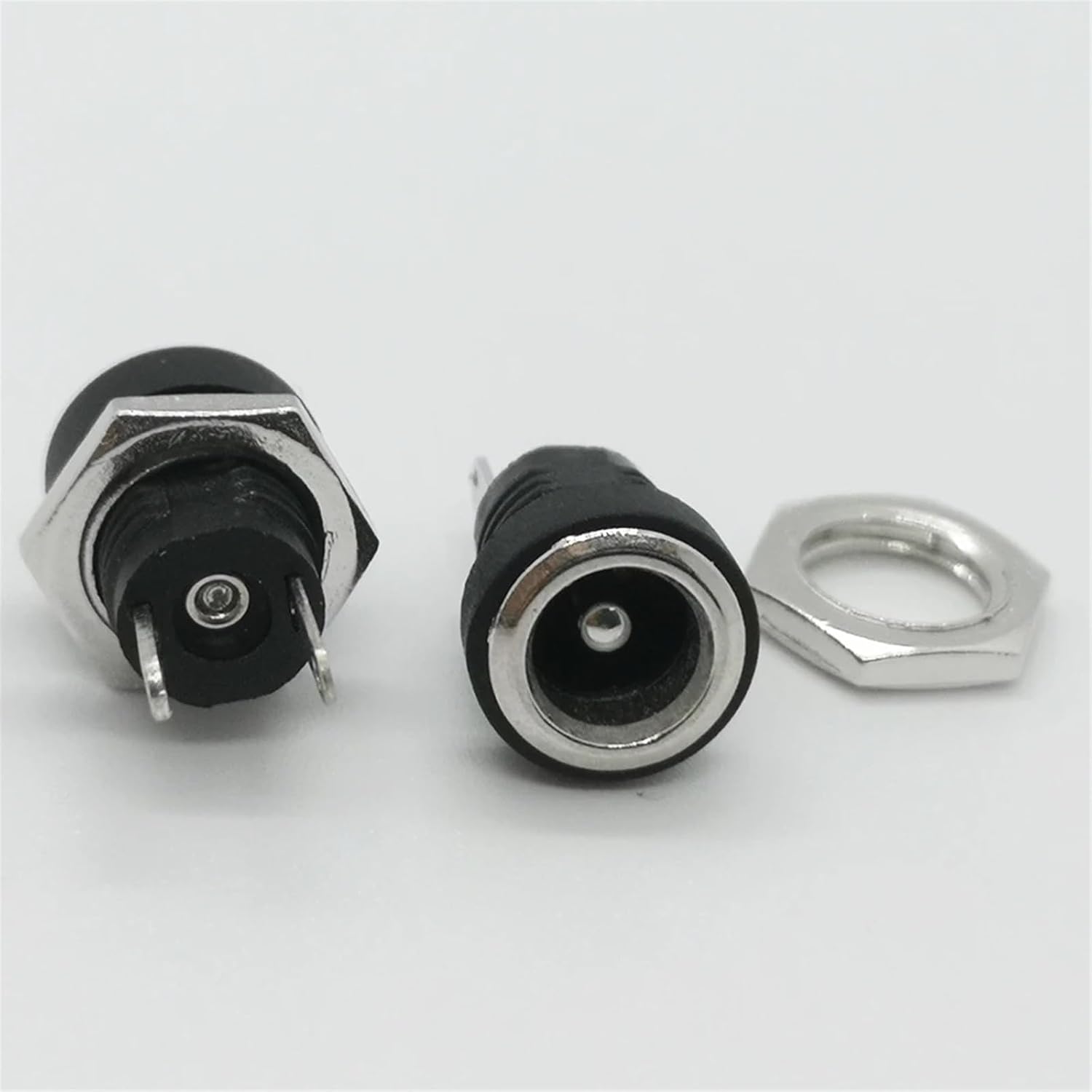 5Pair/10Pc 5.5x2.1mm DC Power Connector 3A 12V 9mm DC Male +DC022B Female Jack Charging Socket Screw Nut Panel Mount Adapter(10Pair)