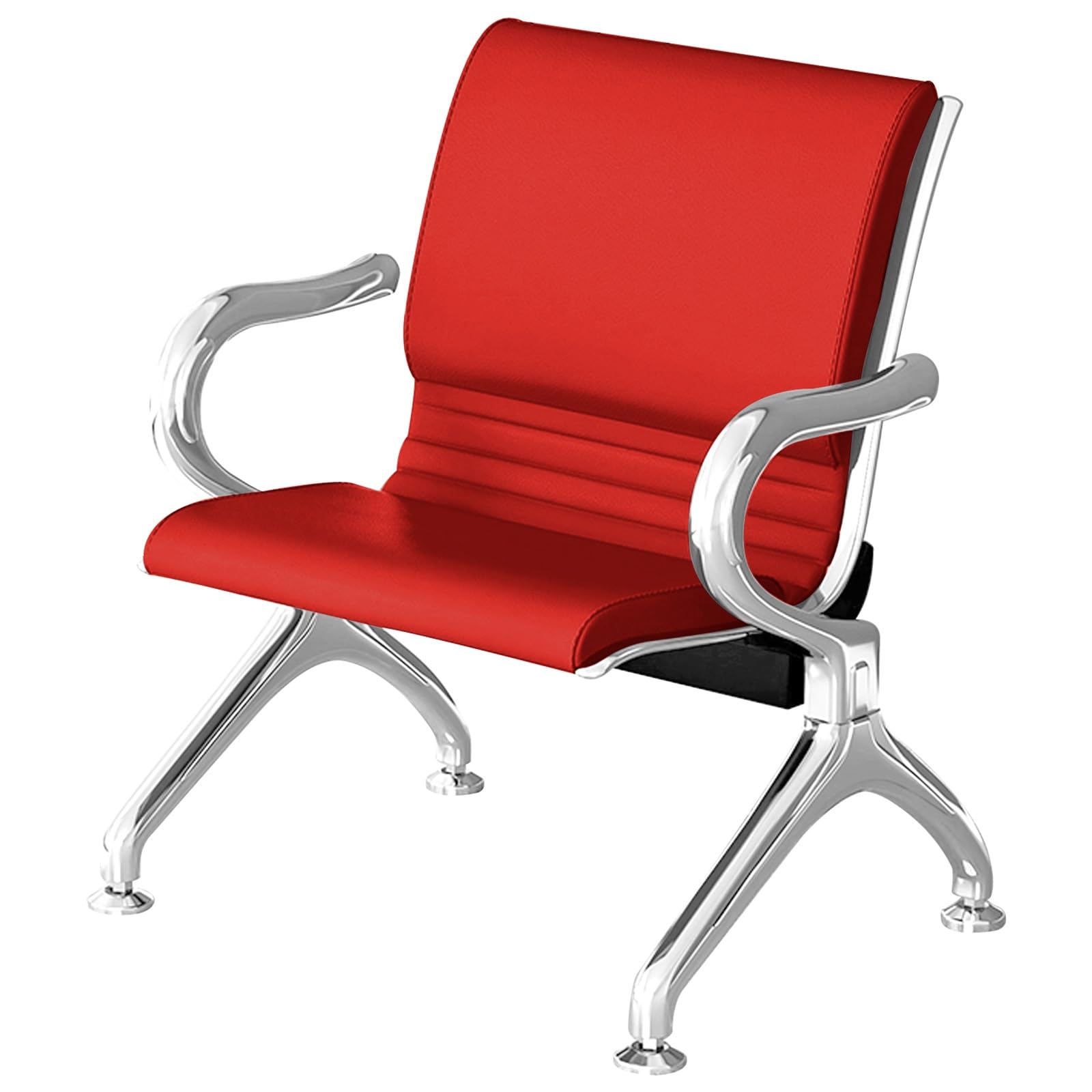 Sillas de recepción para sala de espera, banco de asiento de piel sintética con respaldos y reposabrazos, cómodo mueble de sala de espera para aeropuertos y oficinas