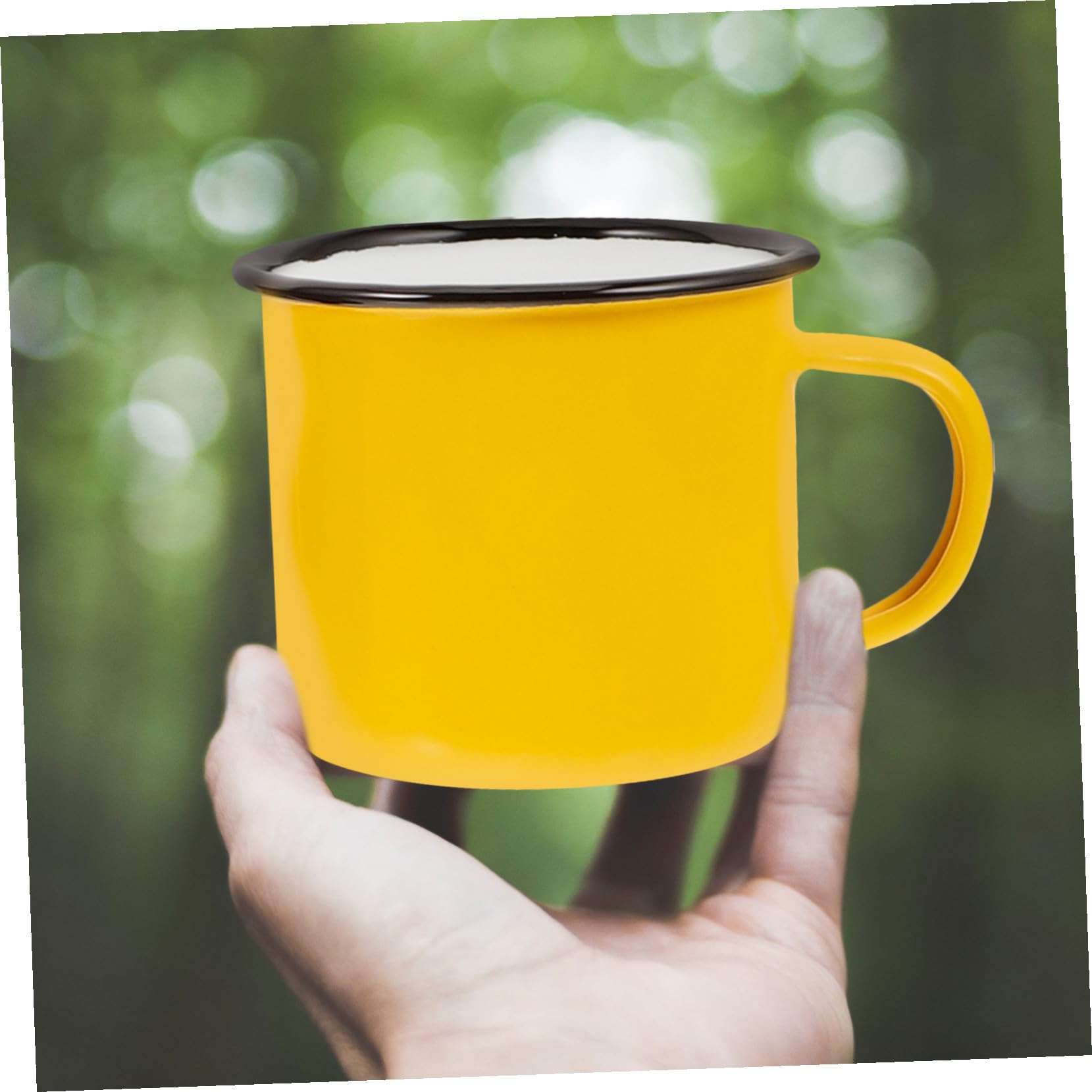 4 Stück Teiliges Vintage Emaille Tassen Retro Campingbecher mit Robuster Leicht zu Reinigender Oberfläche in Rot Gelb Grün und Blau für Kaffee Tee Milch und Outdoor Gebrauch