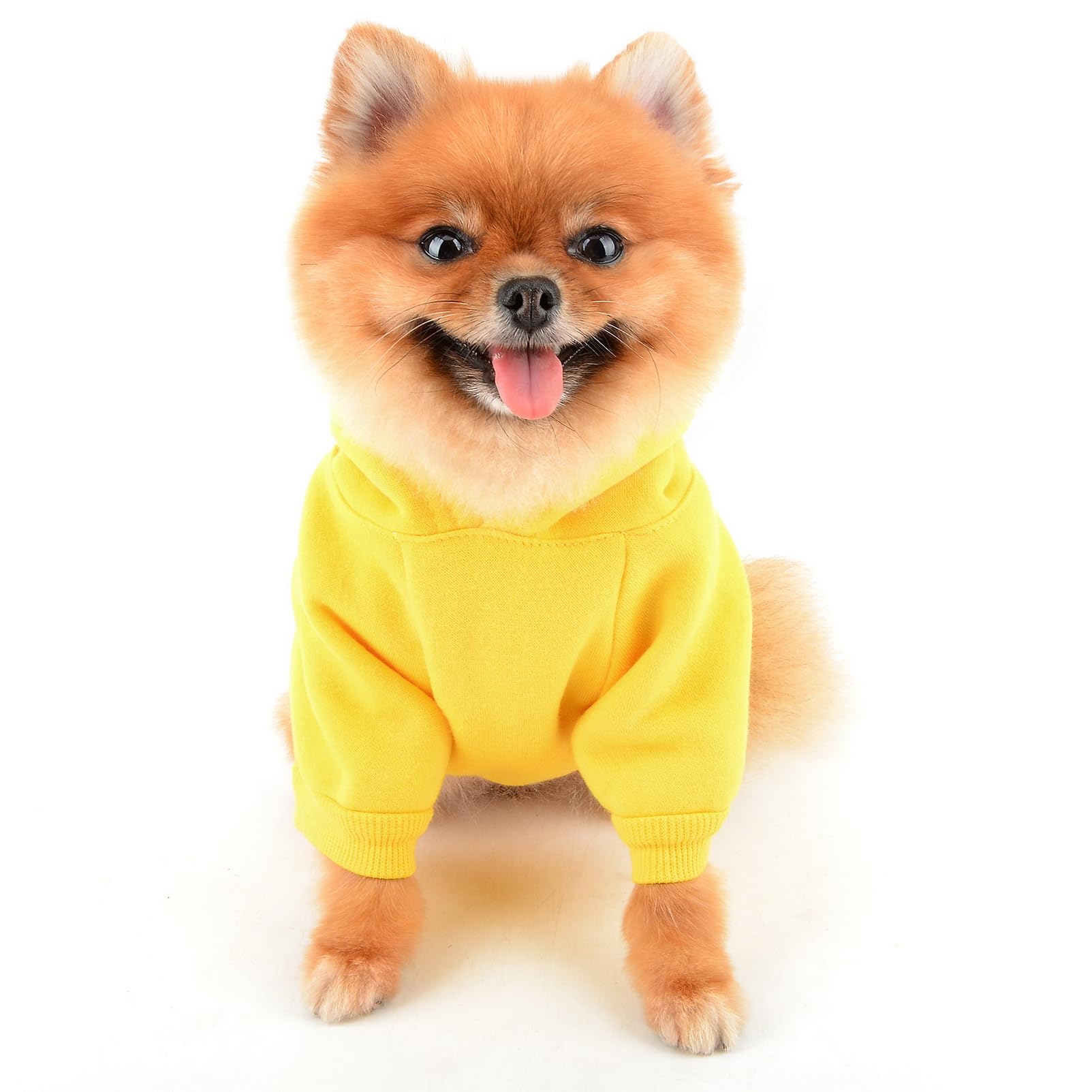 SMALLLEE_LUCKY_STORE Dog Hoodie for Small Dog Pet Pullover Sweatshirt with Letter I Love My Mom and Leash Hole - Image 3