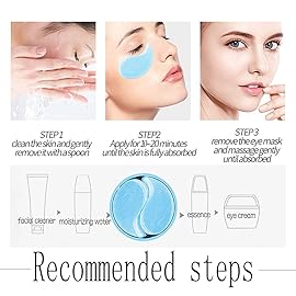 RABIOTA Under Eye Patches,30 pairs Hyaluronic Acid Anti-Aging Under Eye Mask, Collagen Under Eye Gel Pads for Dark Circles, Wrinkles, Fine Line, Puffiness (Blue)