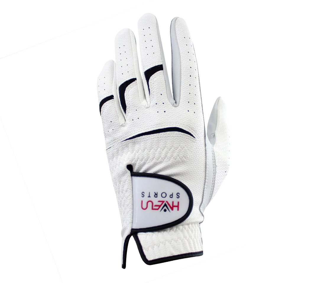 HAEUNMen's Premium White Cabretta Soft Multiple Sizes Regular Golf Glove