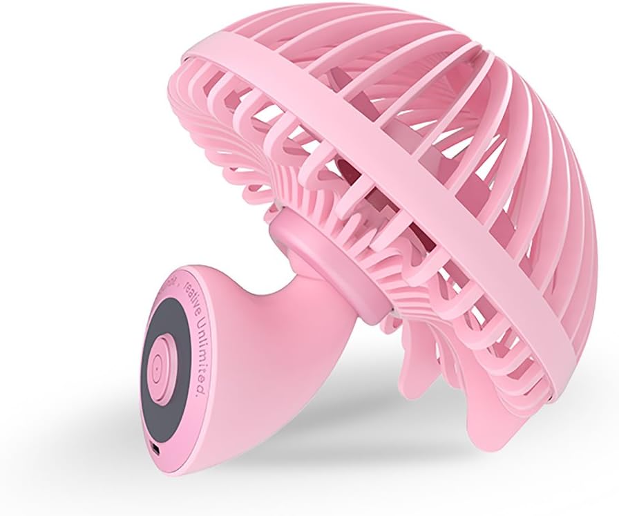 YKHENGTU Strong Wind 5.5 Inch USB Desk Fan,Quiet Personal Portable Innovative Design USB Table Desktop Fan,Pink