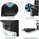 ORILEY Electric Air Pump with Three Nozzles Multi-Purpose Inflates & Deflates High Pressure for Beds Swimming Pools Inflating Sofas, Bed, Swimming Pool Tubes (Black, Set of 1) gallery image