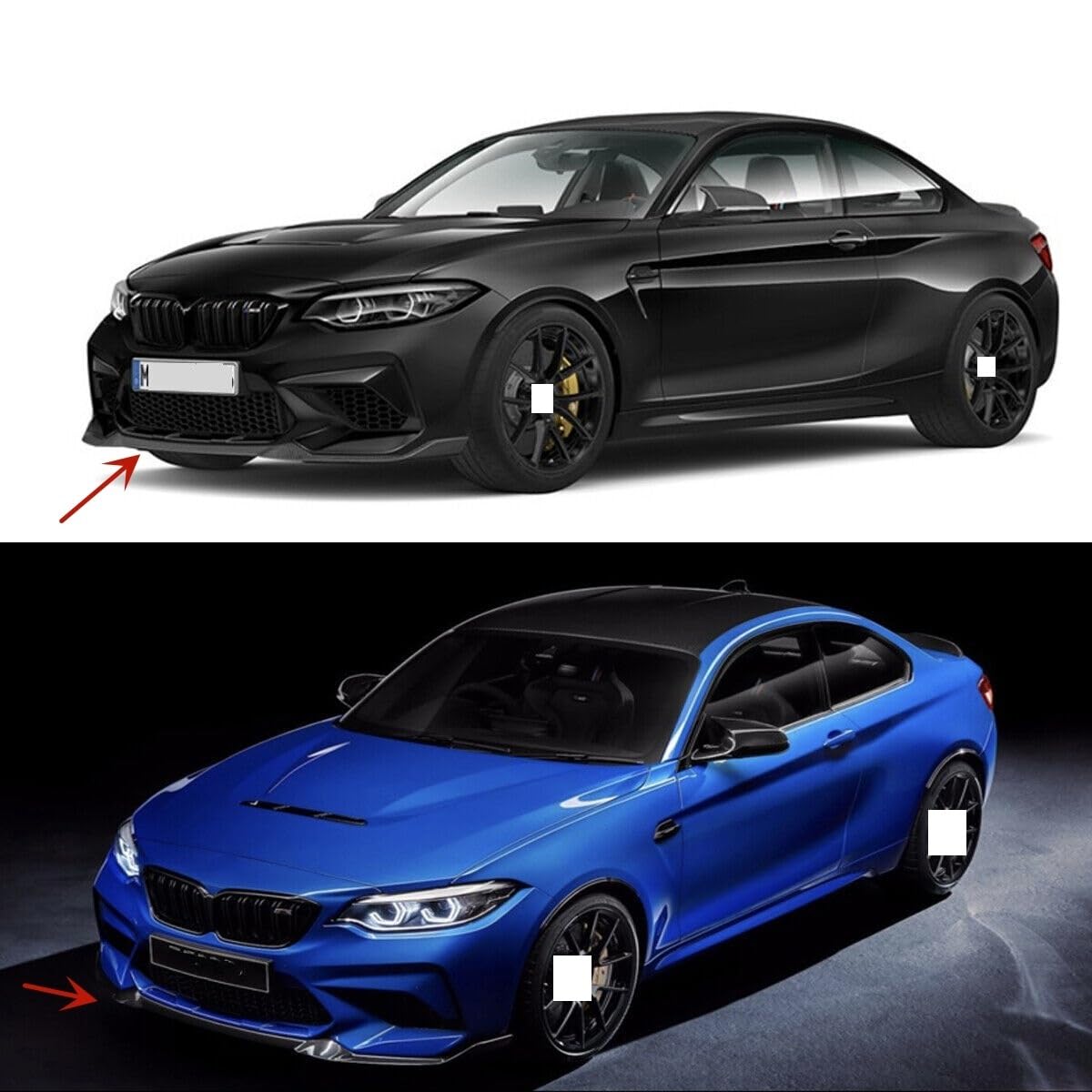 Do BMW F87 M2 CS Coupe Diffuser Przedni zderzak