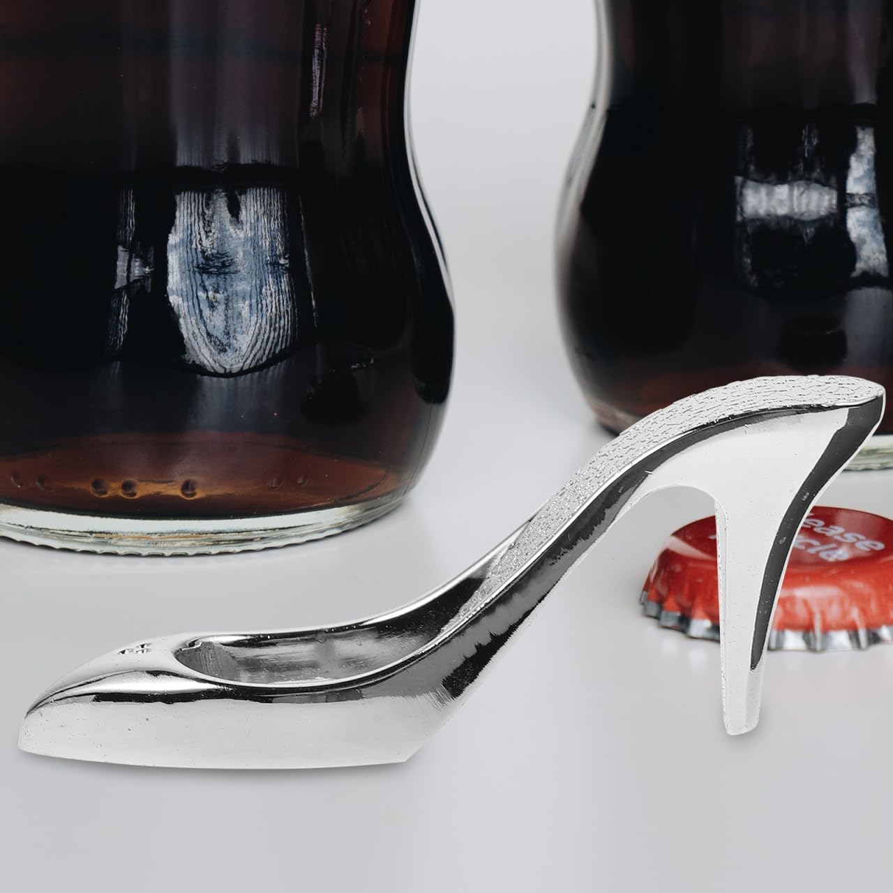 Creative High Heel Bottle Opener Shoe Shaped Stainless Steel 3.93 Inch Stylish Bar Tool Wedding Party Favor Silver image 3