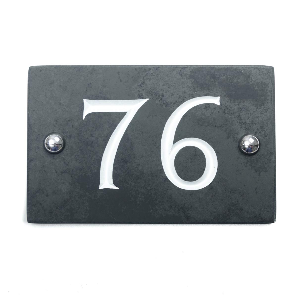 Slate Engraved House Number 76