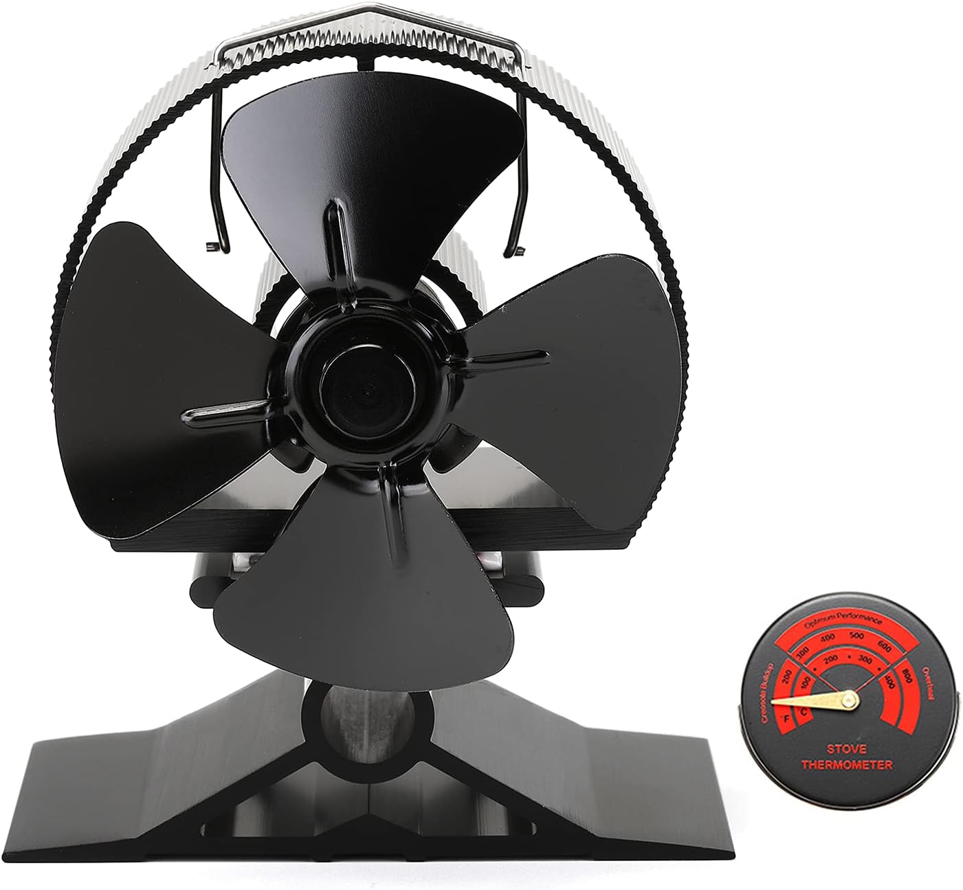 Heat Powered Stove Fan Blower, CRSURE Fireplace Fans for Log Burner
