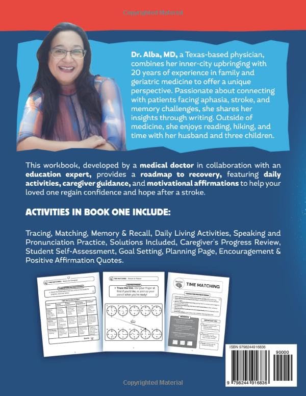15-Minute Daily Aphasia Workbook for Adults: Daily Speech Therapy, Memory, and Life-Skills. Exercises for Stroke Recovery-Large-Print for Adults with Caregiver Rubrics