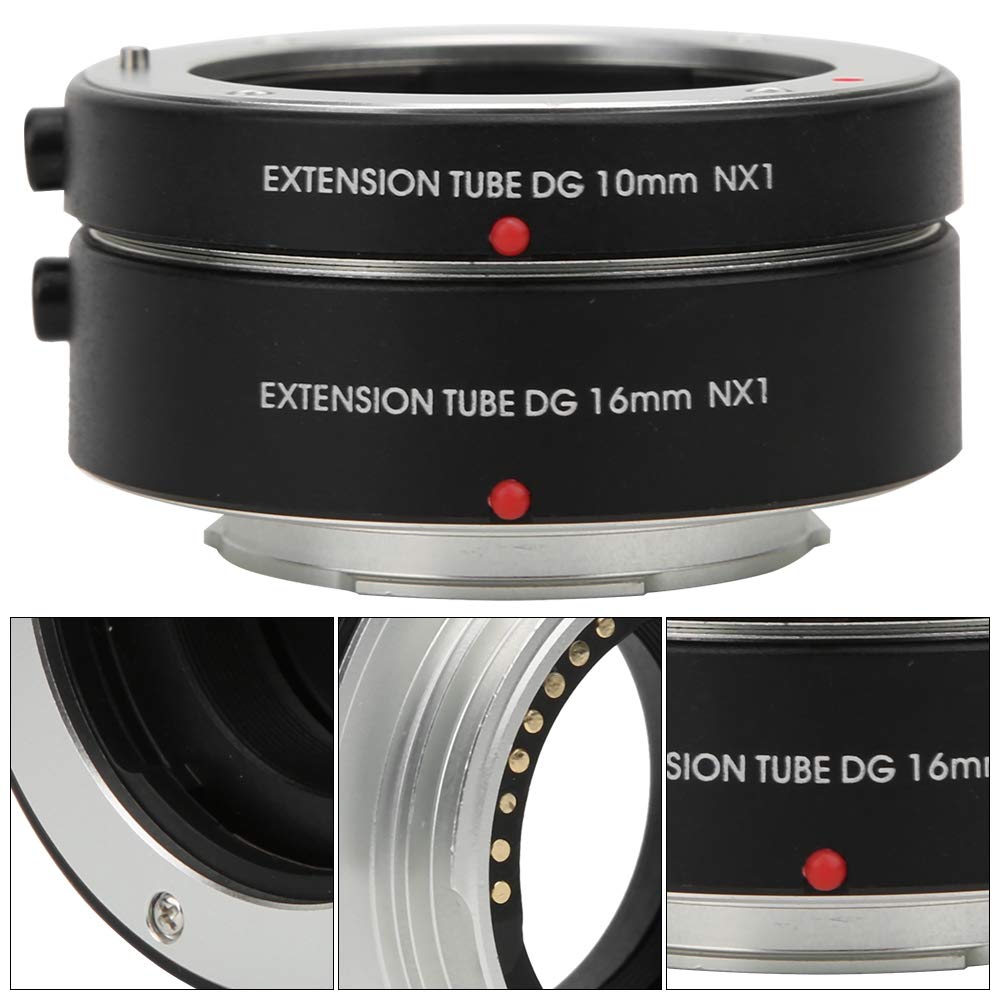 Anillo Adaptador de Tubo de extensión Macro con Enfoque automático NX1 de 10 mm + 16 mm para cámaras con Montura NX