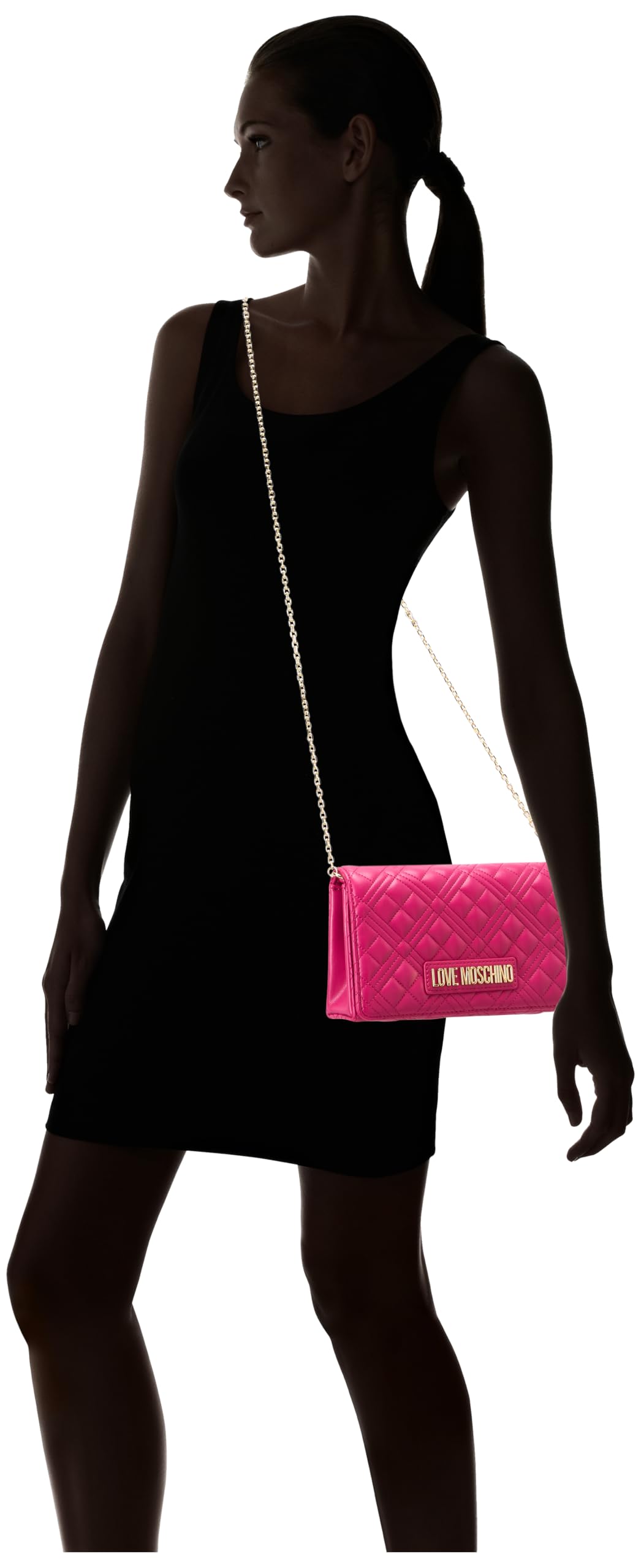 Moschino Borsa Donna Love a Spalla/Tracolla Ecopelle Trapuntata Magenta B25MO32 JC4079PP1LLA0626