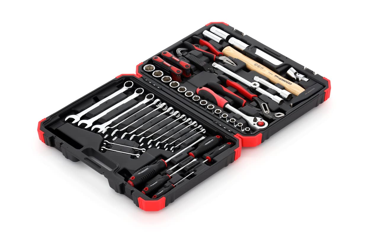GEDORE red 61-piece Socket spanner set, Bi-hex, 1/2