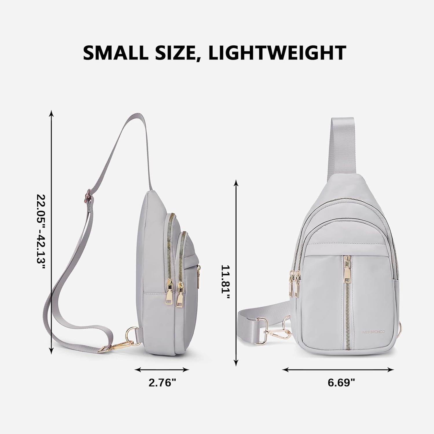 WESTBRONCO Small Sling Bag for Women Nylon Crossbody Sling Backpck Lightweight for Travel Casual Daily - Image 3