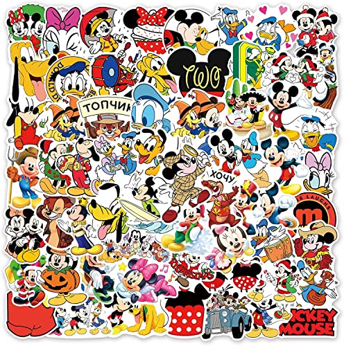 100 pegatinas lindas de Mickey Minnie Stickers, Mickey Mouse Teme Stickers Packs for Kids Teens...