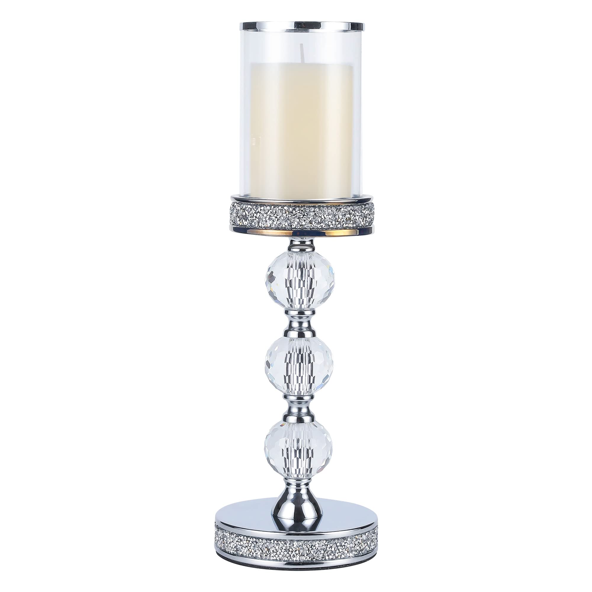 HanjuePillar Candle Holders, Candle Holder for Pillar Candle, Candlesticks Holder for Coffee Dining Table,Wedding, Home Ceterpieces, Home Decor CH00XL