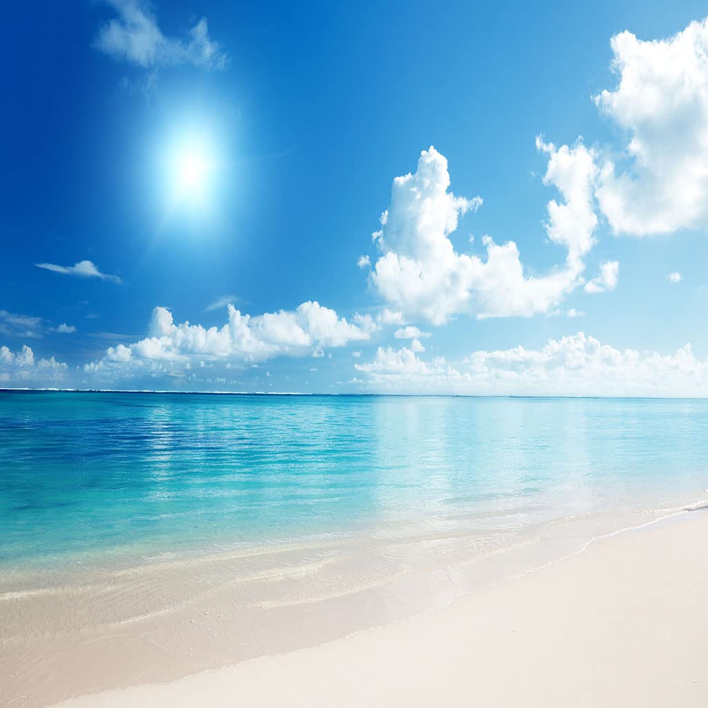 Manta De Franela De Microfibra 150X200Cm Manta De Felpa Suave Para Sofá Cama 3D Cielo Azul Y Paisaje Marino De Nubes Blancas. Impresión Patrón Manta Polar Invierno Gruesa Y Esponjosa Caliente Trans