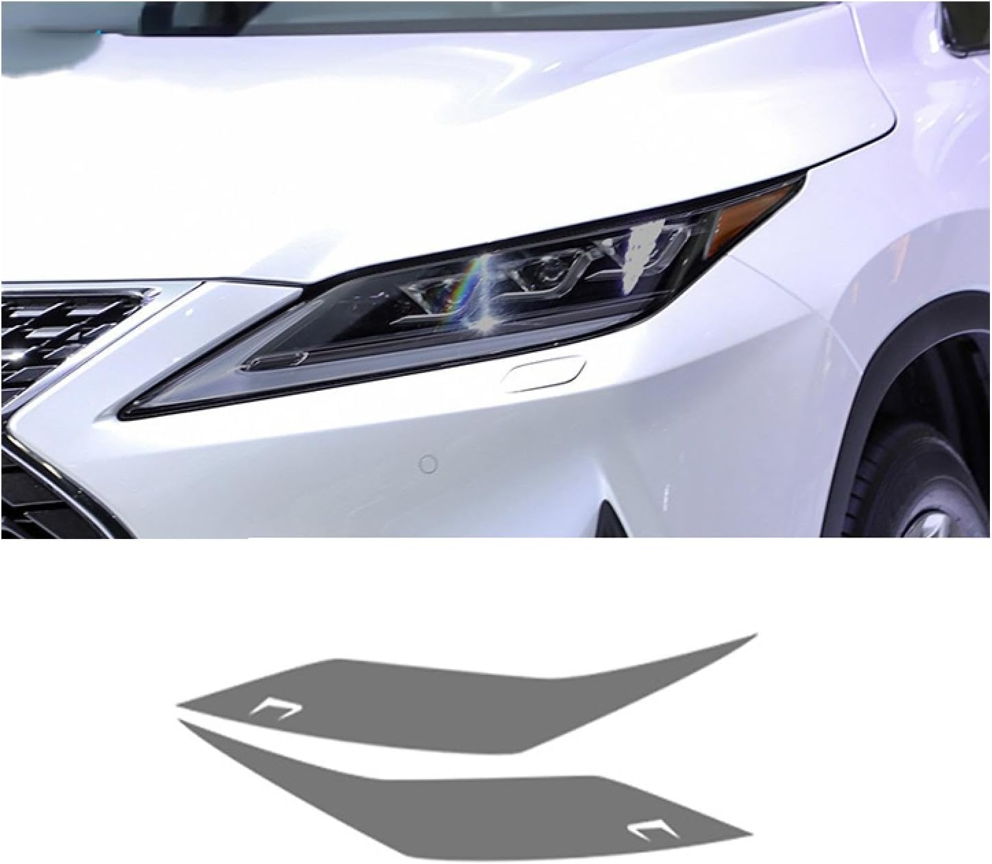 SamLng Car Front Light Film for Lexus RX350 2020 2021 2022 Car Headlight Film Front Light Transparent Blackened Moulding Vinyl Protection Sticker Car Light Film