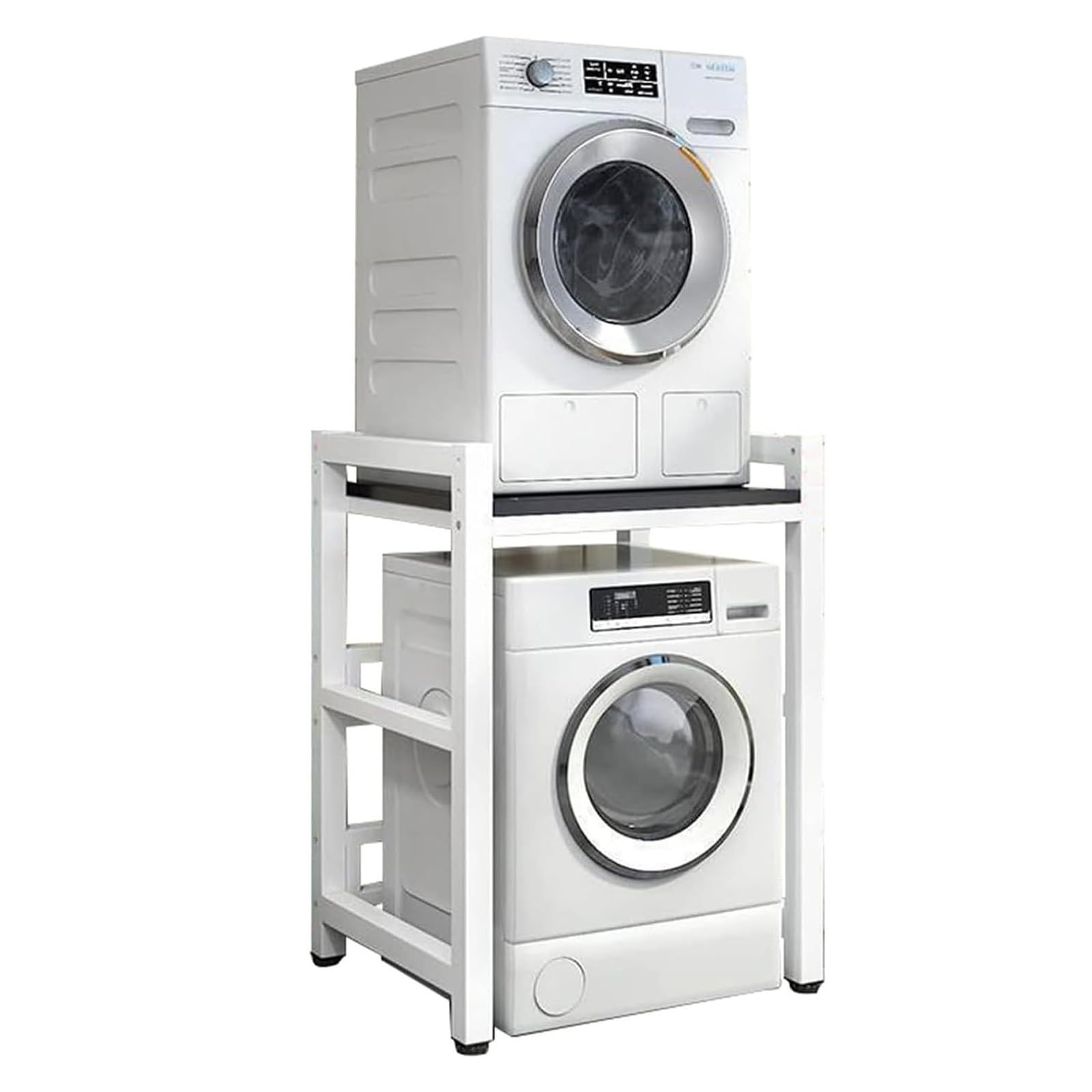 CGCSYZ Dryer Stand Height Adjustable Portable Stacking Kit for Washing Machine Tumble Dryer, Storage Rack Over Washing Machine Storage Unit, 300KG Load Capacity (G)