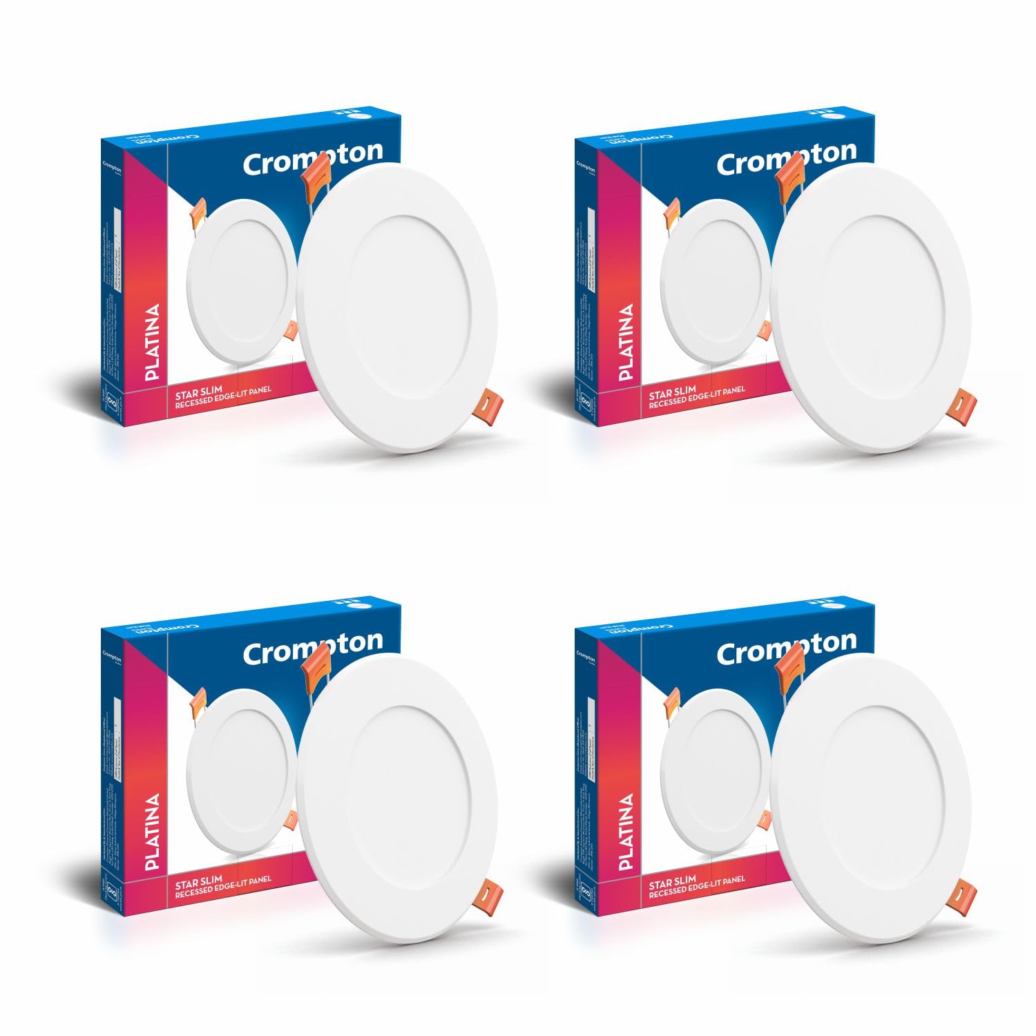 Crompton Star Slim Recessed Downlighter 6W Round Warm White | Pack of 4 | False Ceiling required, Cutout: 4" | For Hall, Bedroom, Kitchen, Office, Store-image-29