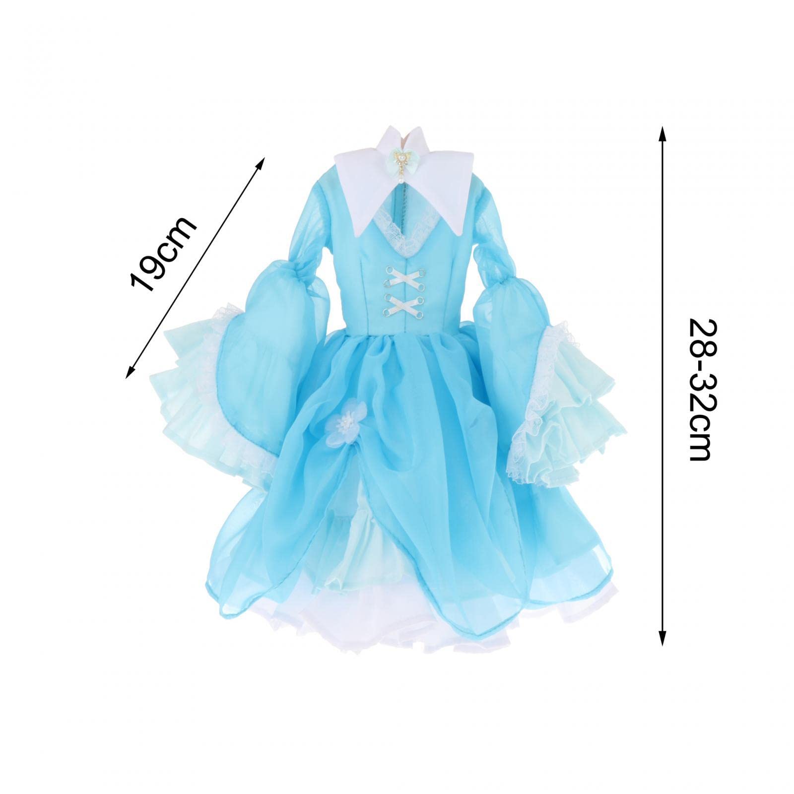 Colcolo Puppenkleid BJD Doll Kleid Weicher Stoff Handgefertigt Mode Kleider für Kinder Mädchen Fantasievolles Spiel Geschenk, Blau