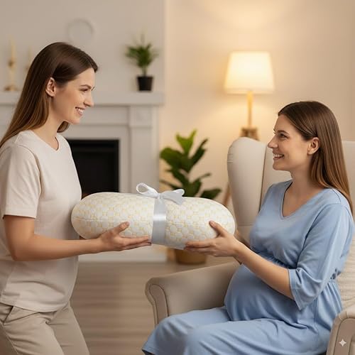 Miniatura 9 de Almohada portátil de embarazo  Soporte de maternidad en forma de W para dormir de lado, almohada de cuña de viaje ajustable para alivio de espalda,