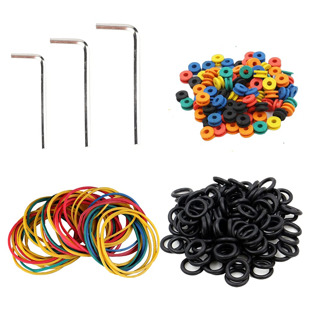 Tattoo Machine Parts - 100pcs Tattoo Rubber Bands, 100pcs Tattoo O-rings, 100pcs Tattoo Grommets and 3pcs Tattoo Wrenches for Tattoo Machine, Tattoo Supplies : Beauty & Personal Care
