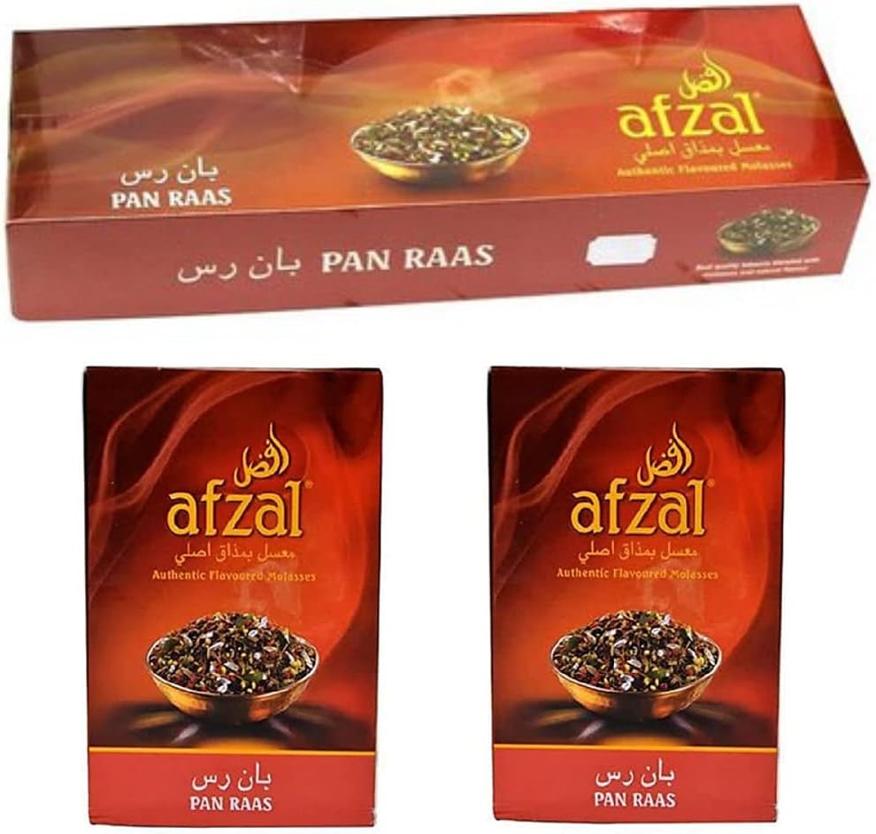 Happiness Afzal Pan Ras Flavor Pack of 10-50 Gm in Each |Afzal Paan Ras Hukka Lovers (No Tobacco No Nicotine)
